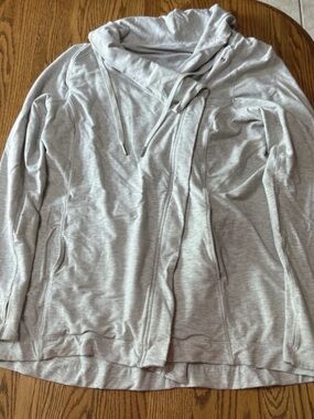 lululemon athletica Light Gray Cozy Shawl Collar Zip Hoodie